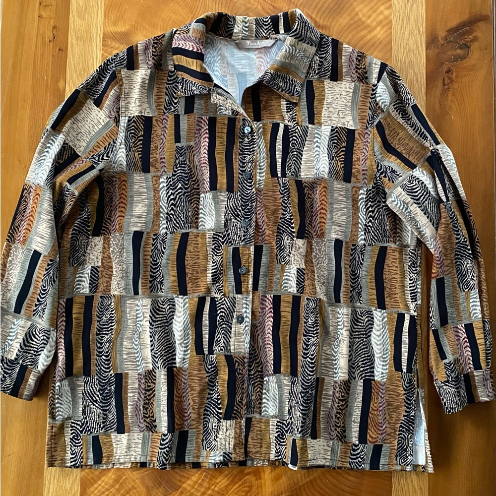 Multicolor Animal Print Button up Shirt